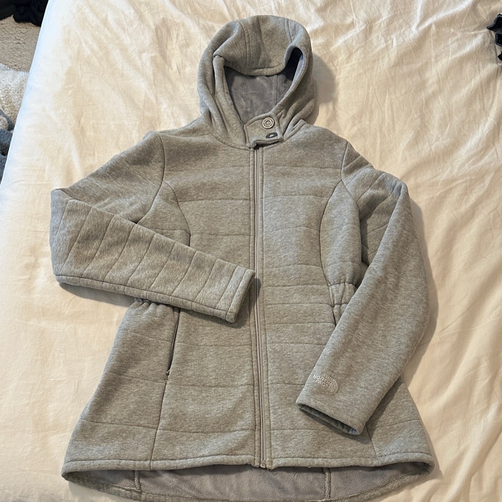 The North Face Light Gray Quilted Jacket